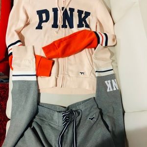 VS PINK Hoodie and leggings Outfit size Small